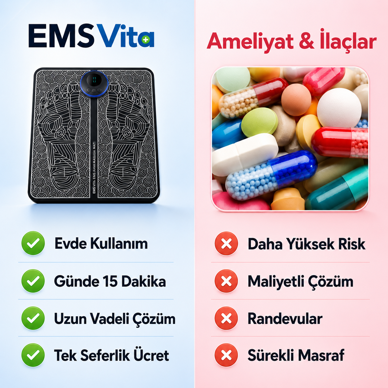 EMSVita™ ile Bacak Ağrılarına Son!